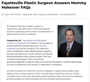 Fayetteville plastic surgeon Stephen Herring, MD answers four popular questions about the mommy makeover procedure.